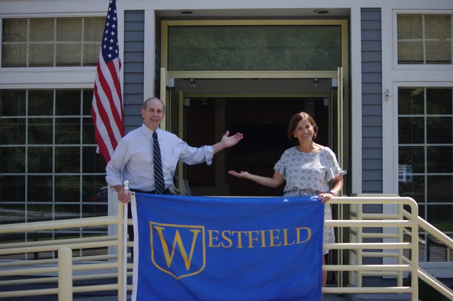 Peter and Pam with Westfield Banner